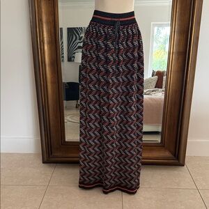 M Missoni Multicolor Geometric Pattern Lurex Knit Maxi Skirt